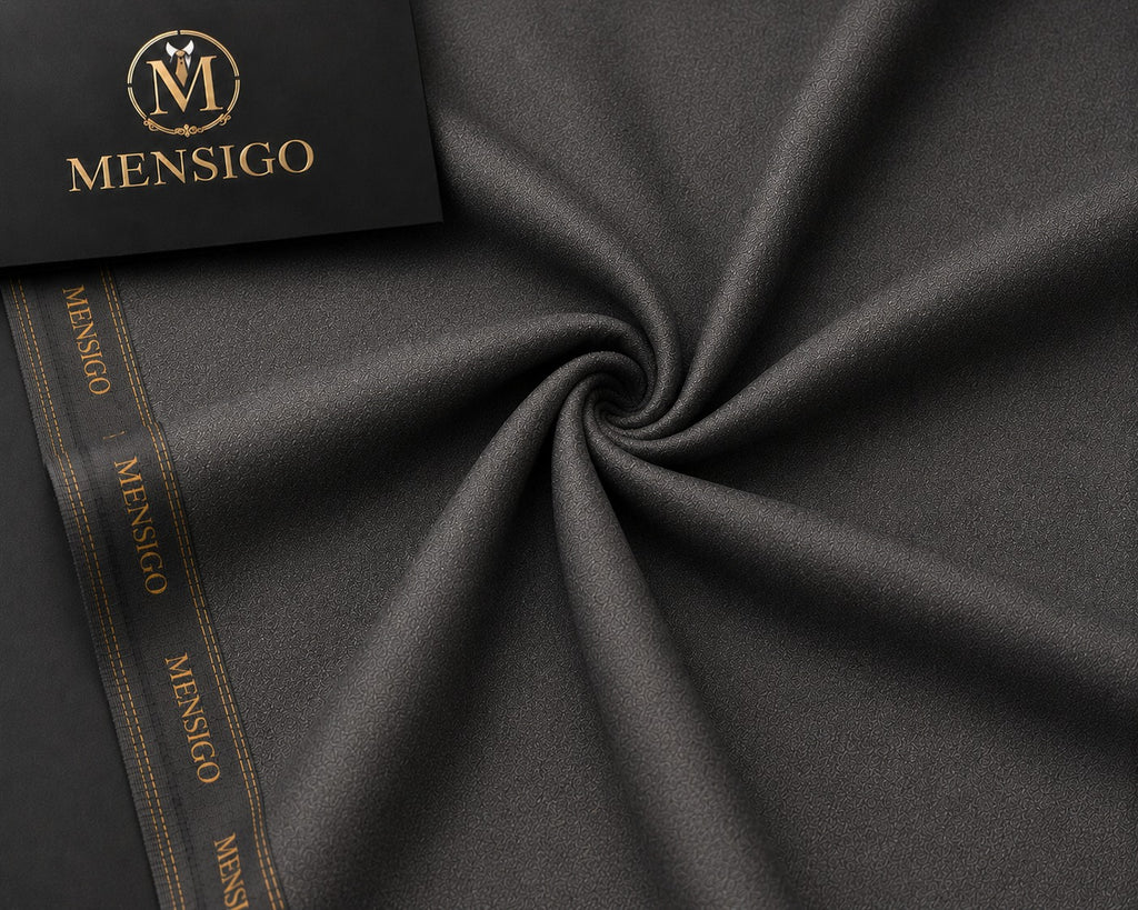 Mensigo Graphite Grey Premium Textured Suiting Fabric – Luxury Collection