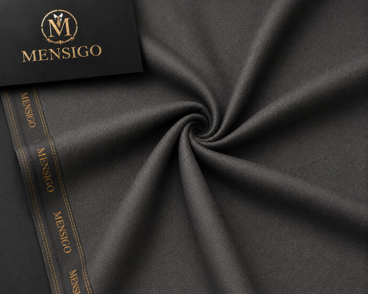 Mensigo Graphite Grey Premium Textured Suiting Fabric – Luxury Collection