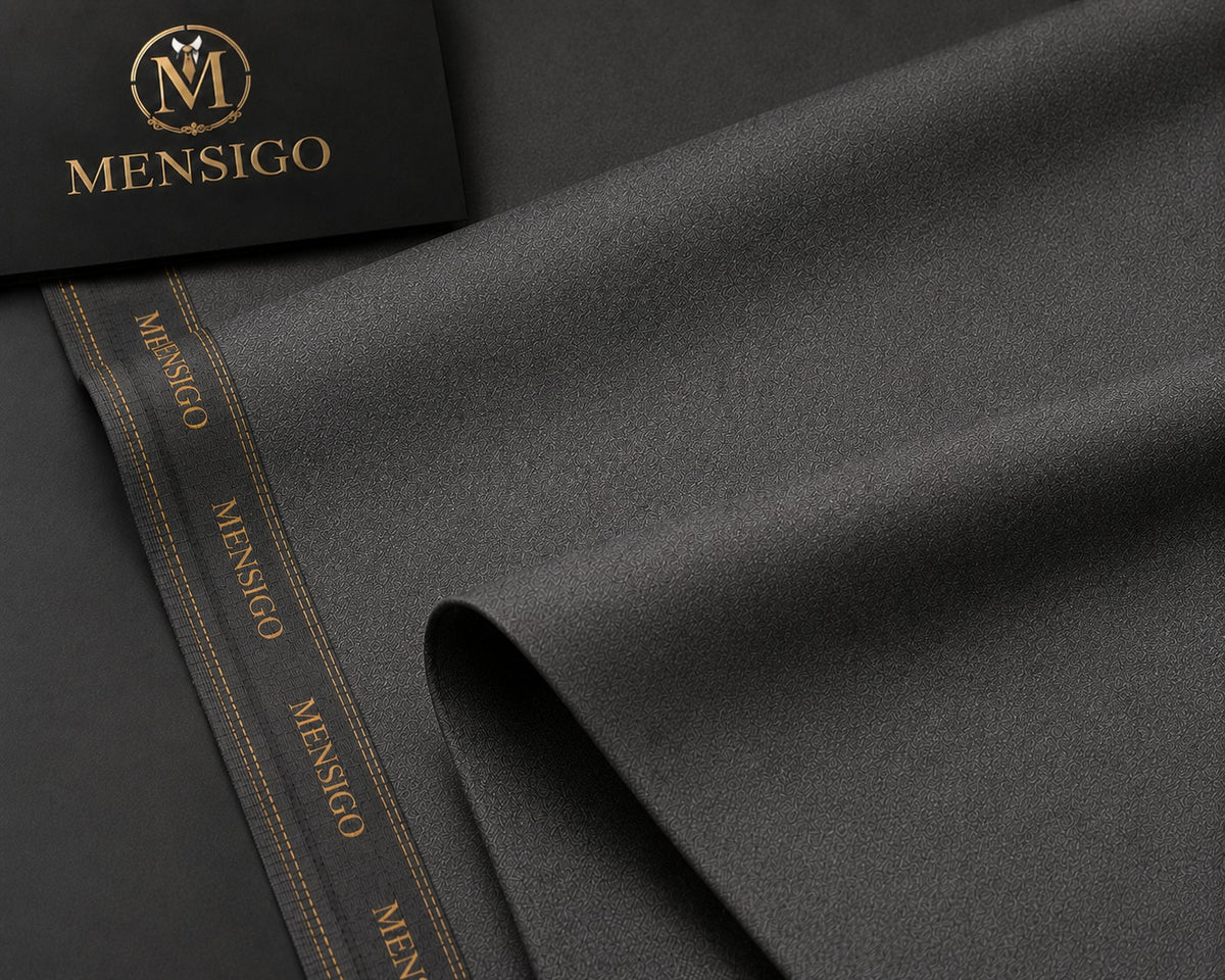 Mensigo Graphite Grey Premium Textured Suiting Fabric – Luxury Collection