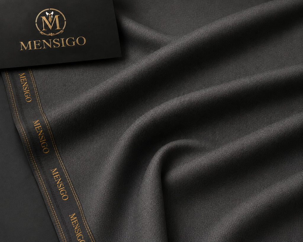 Mensigo Graphite Grey Premium Textured Suiting Fabric – Luxury Collection