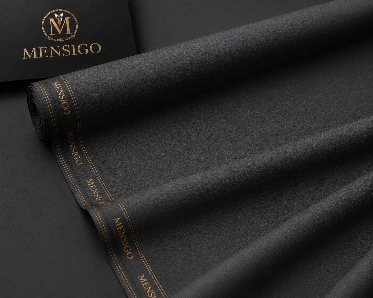 Mensigo Graphite Grey Premium Textured Suiting Fabric – Luxury Collection