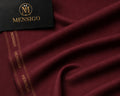 Mensigo Royal Burgundy Premium Textured Suiting Fabric – Luxury Collection