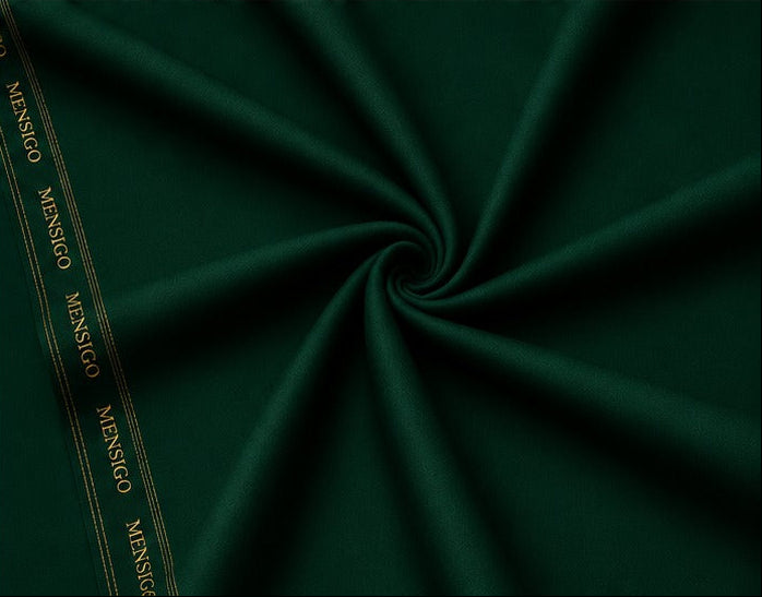 Mensigo Emerald Green Premium Textured Suiting Fabric – Luxury Collection