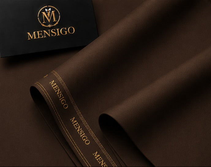 Mensigo Walnut Brown Premium Textured Suiting Fabric – Luxury Collection