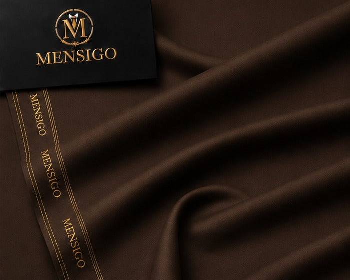 Mensigo Walnut Brown Premium Textured Suiting Fabric – Luxury Collection