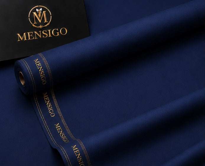 Mensigo Sapphire Blue Premium Suiting Fabric – Luxury Collection