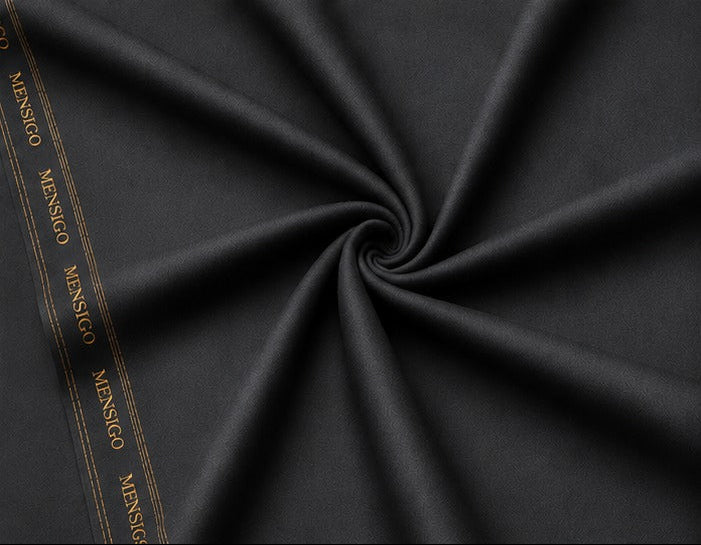 Mensigo Charcoal Grey Premium Textured Suiting Fabric – Luxury Collection