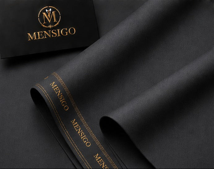 Mensigo Charcoal Grey Premium Textured Suiting Fabric – Luxury Collection