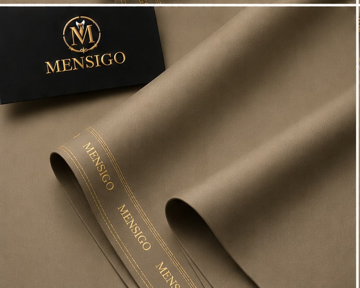 Mensigo Desert Khaki Premium Textured Suiting Fabric – Luxury Collection