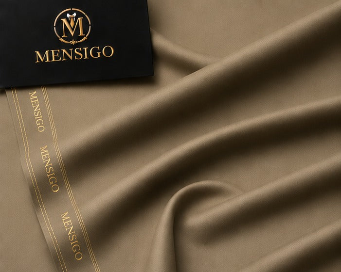 Mensigo Desert Khaki Premium Textured Suiting Fabric – Luxury Collection