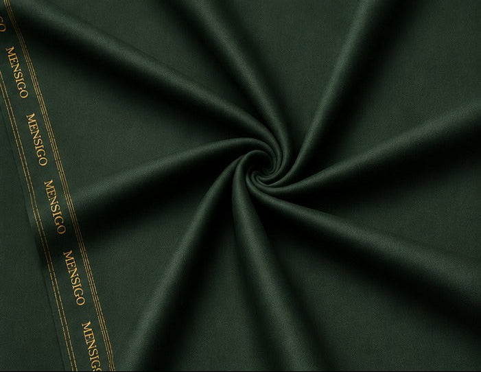 Mensigo Forest Green Premium Textured Suiting Fabric – Luxury Collection