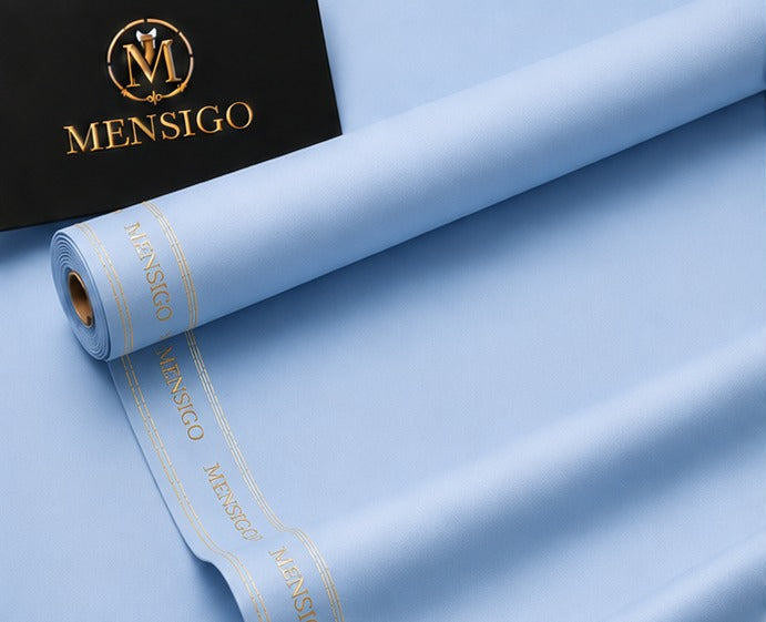 Mensigo Sky Blue Premium Suiting Fabric – Luxury Collection