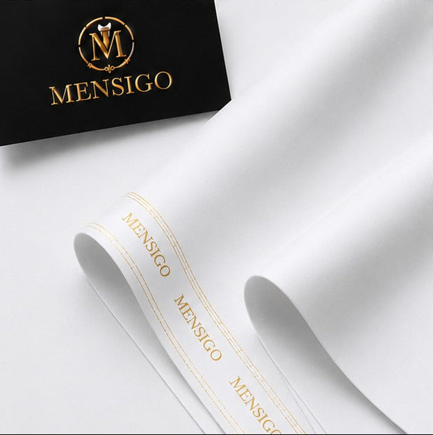Mensigo Pearl White Premium Suiting Fabric – Luxury Collection