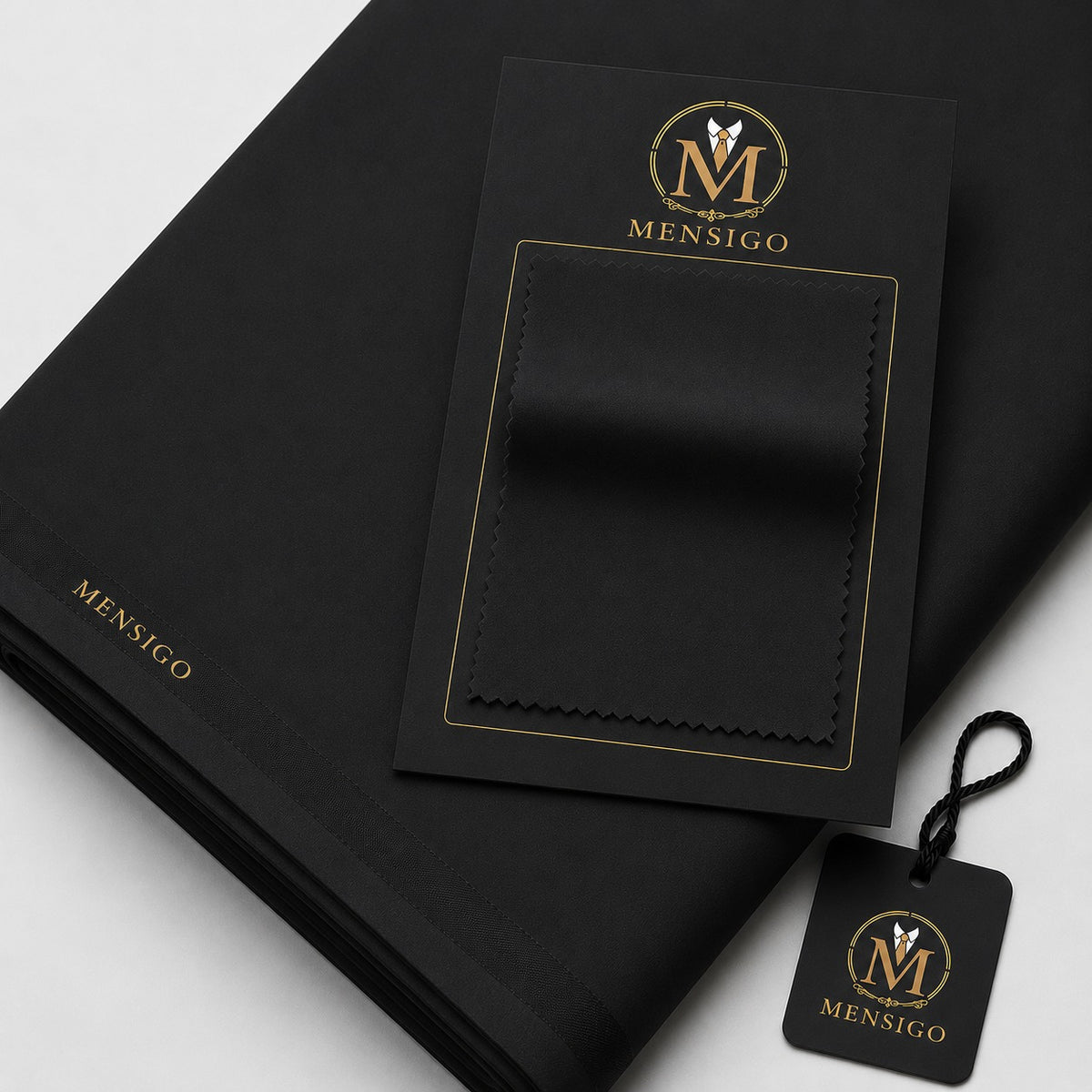 Mensigo Jet Black Premium Wash & Wear Shalwar Kameez Fabric